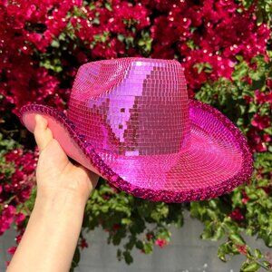 Disco Ball Mirror Cowboy Hat Cowgirl Hats for Music Festivals